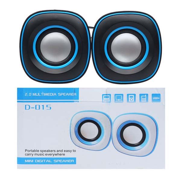 D-05A 5W Mini USB 2.0 Speakers with 3.5mm Stereo Jack and USB Powered for PC / Laptop"