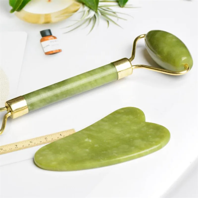 Stone Facial Roller – Jade Massage Roller for Anti-Aging, Lifting & Relaxation"