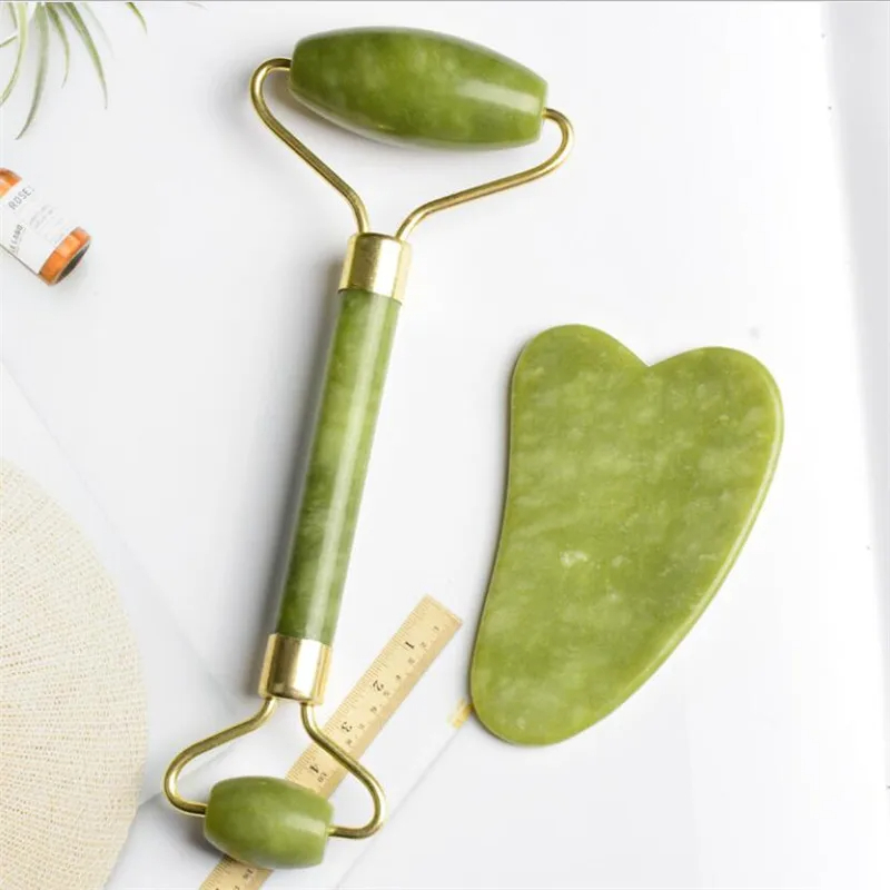 Stone Facial Roller – Jade Massage Roller for Anti-Aging, Lifting & Relaxation"